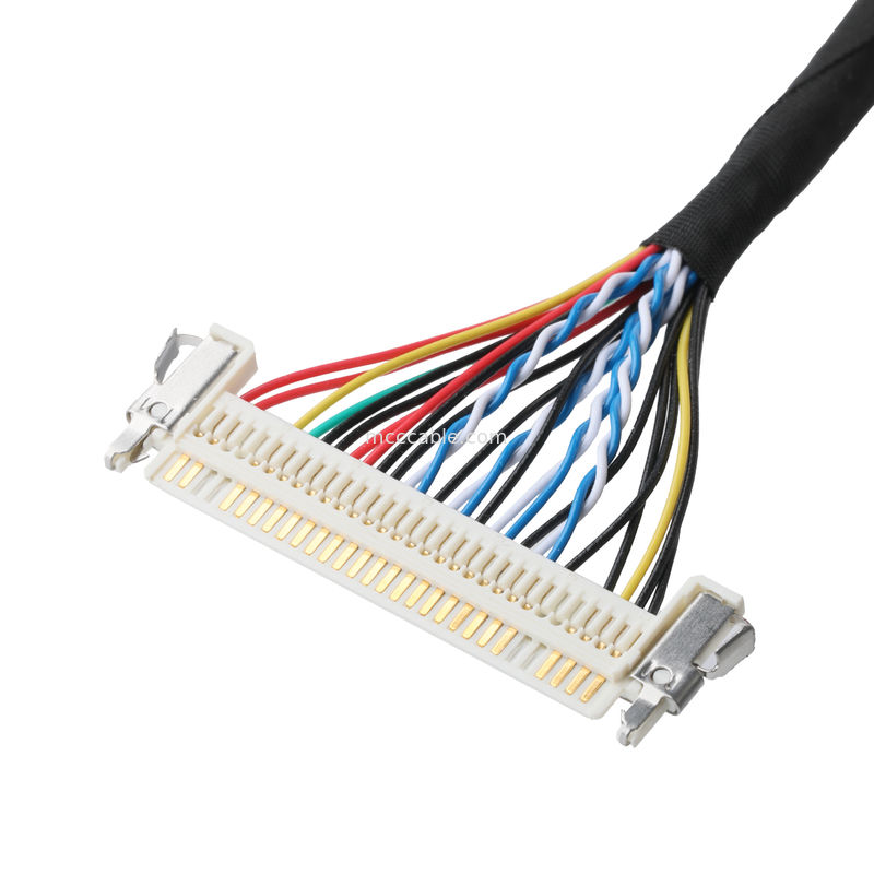 JAE FI-X30HL 30P 1.0mm pitch to JAE FI-S20S 20P and SHLP-6P LVDSケーブル組装 OEM/ODM