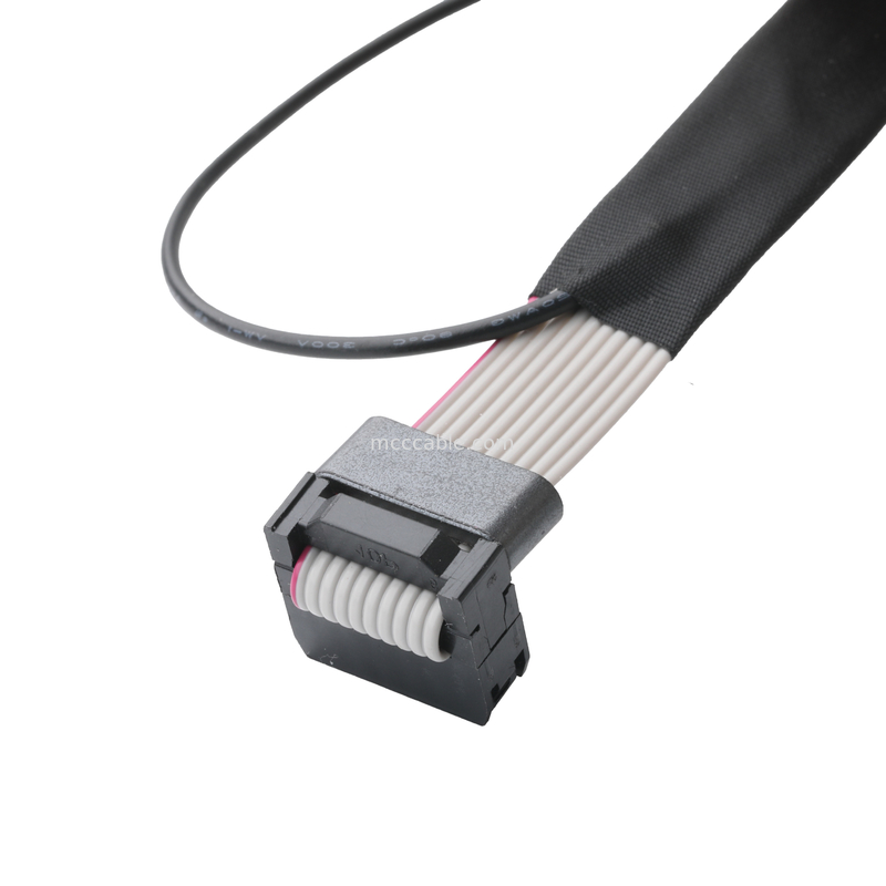 IDC FC-10PとTER M4ピッチ 1.27mm リングワイヤ UL2651 28AWGケーブルOEM/ODM付き地面ケーブル接続器