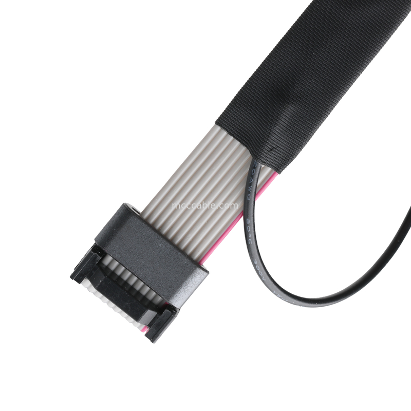 IDC FC-10PとTER M4ピッチ 1.27mm リングワイヤ UL2651 28AWGケーブルOEM/ODM付き地面ケーブル接続器