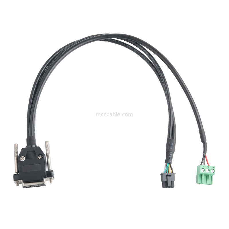 パーソナライズされた産業用ケーブルコネクタ DB-15P 女性からHSG 43025-0800ピッチ3.0mmと691352710003ピッチ5.8mm