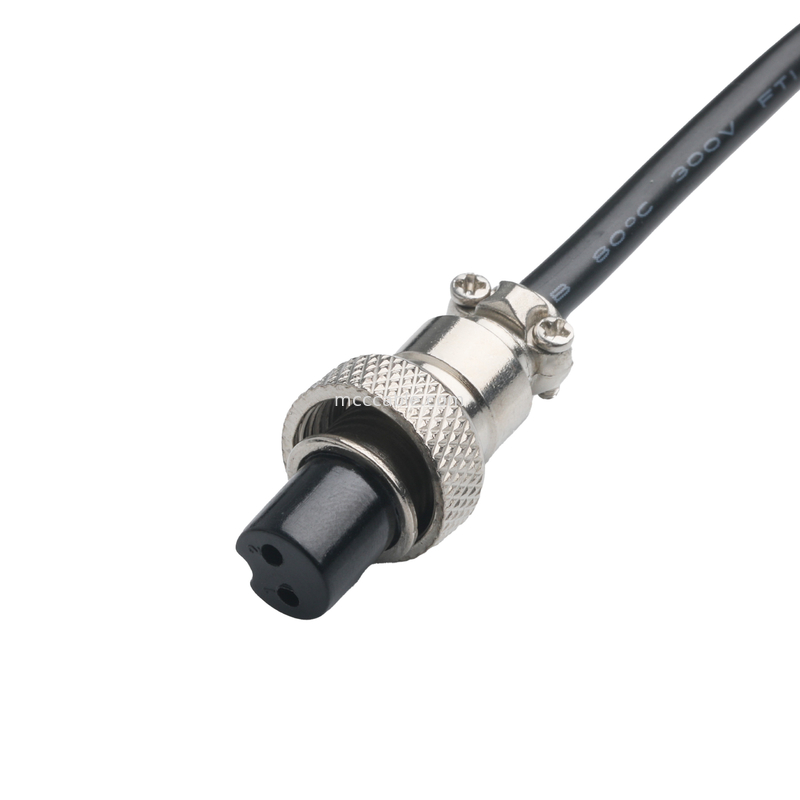 CLEAR PVC 30P D-SUB FEMALE to GX12 M12-2Pコネクタ カスタムケーブル組立コネクタ OEM/ODM