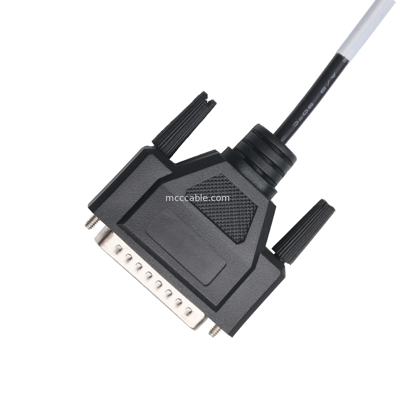 CLEAR PVC 30P D-SUB FEMALE to GX12 M12-2Pコネクタ カスタムケーブル組立コネクタ OEM/ODM