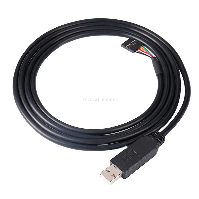 FTDIチップ USB To 6P TTL-232R-3V3 5Vレベルモジュール シリアルポートケーブル Ttl3.3v5v,カスタマイズ可能な電源ピン番号