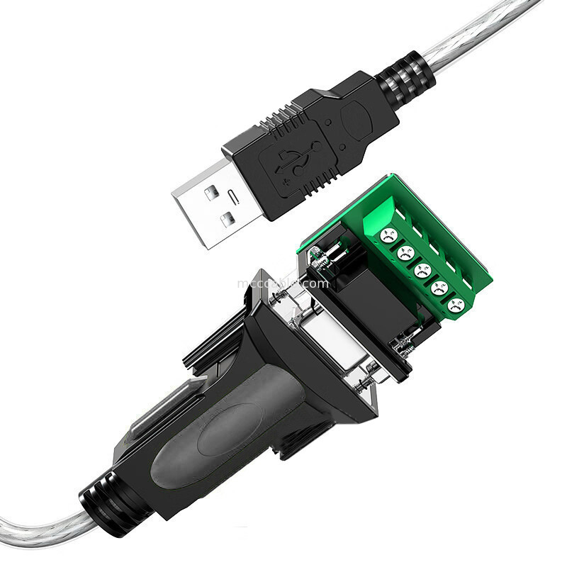 USB-A から RS485 シリアルポート DB9 産業用デジタル信号ケーブル,異なるインターフェースカスタマイズをサポート