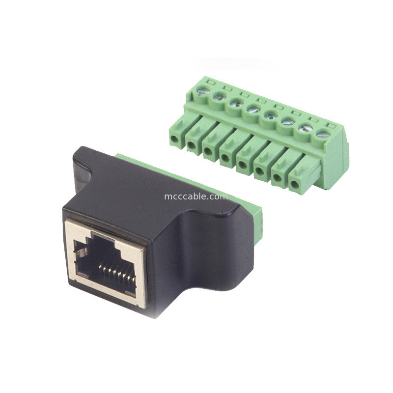 RJ45シリアルポートから8ピンスクリューターミナルコネクタ,RJ458p8cから8ピンボルトスクリューターミナルコネクタ