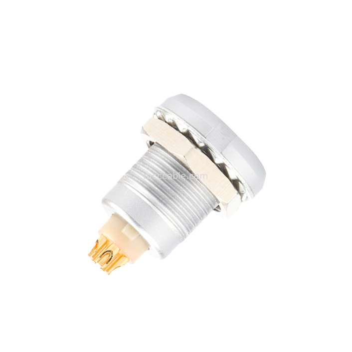 工業用防水コネクタBシリーズZ2 5Pin ダブルナット 溶接 プリント回路板 ピンコア (直角)