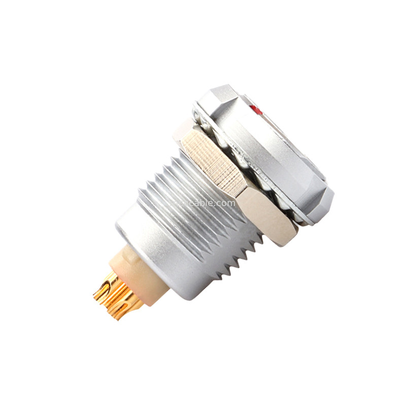 工業用防水コネクタBシリーズZ2 5Pin ダブルナット 溶接 プリント回路板 ピンコア (直角)
