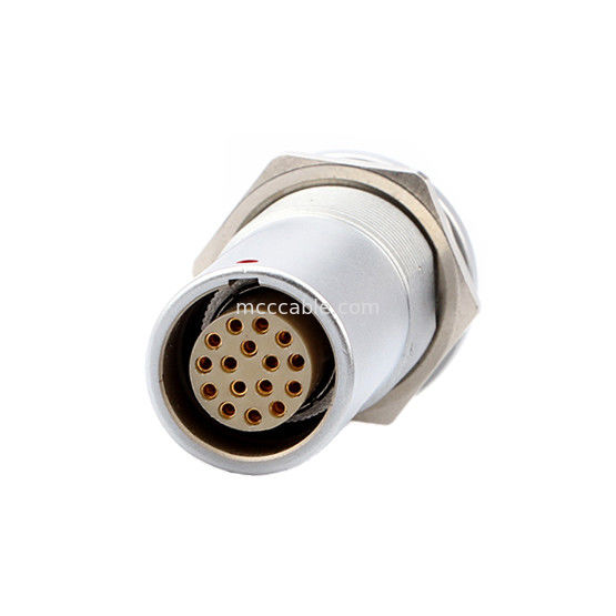 軍用産業医療用回形接続器BシリーズZ19 16P 固定ダブルパス,ナッツ固定,両端固定ピン