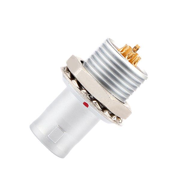 押す-引く自動ロック T2 8Pin円形接続パネル 固定プラグ ロック装置なしの産業用ソリューション