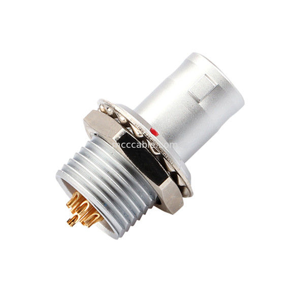 押す-引く自動ロック T2 8Pin円形接続パネル 固定プラグ ロック装置なしの産業用ソリューション