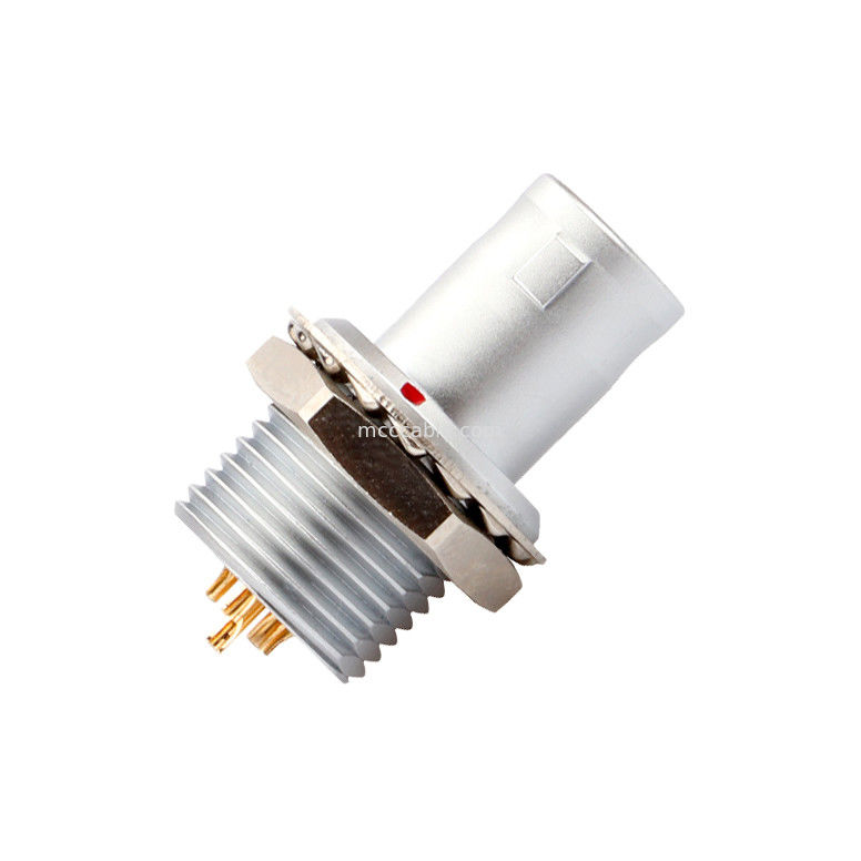 押す-引く自動ロック T2 8Pin円形接続パネル 固定プラグ ロック装置なしの産業用ソリューション