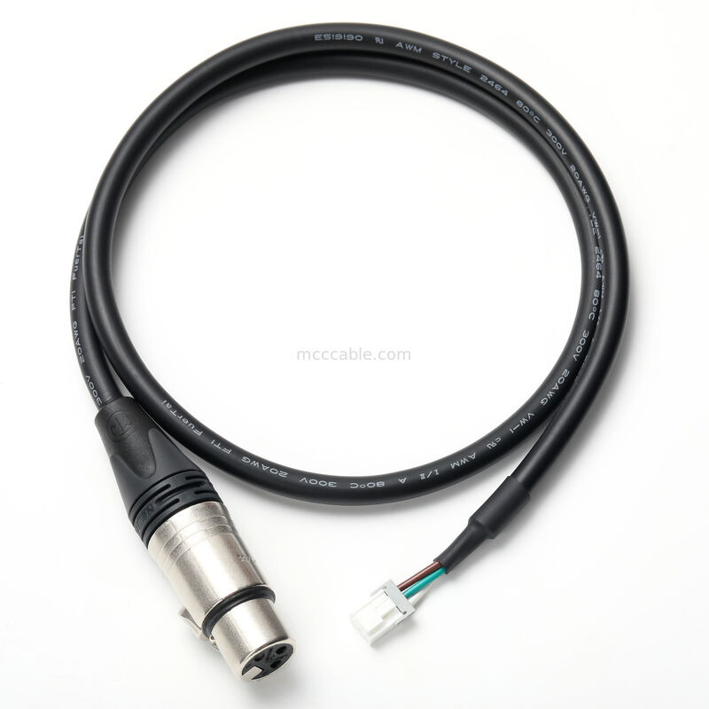 XLR3ピン女性からモレックス51163-0300ケーブル組成 ニュートリックNC3FXX 20AWGUL2464