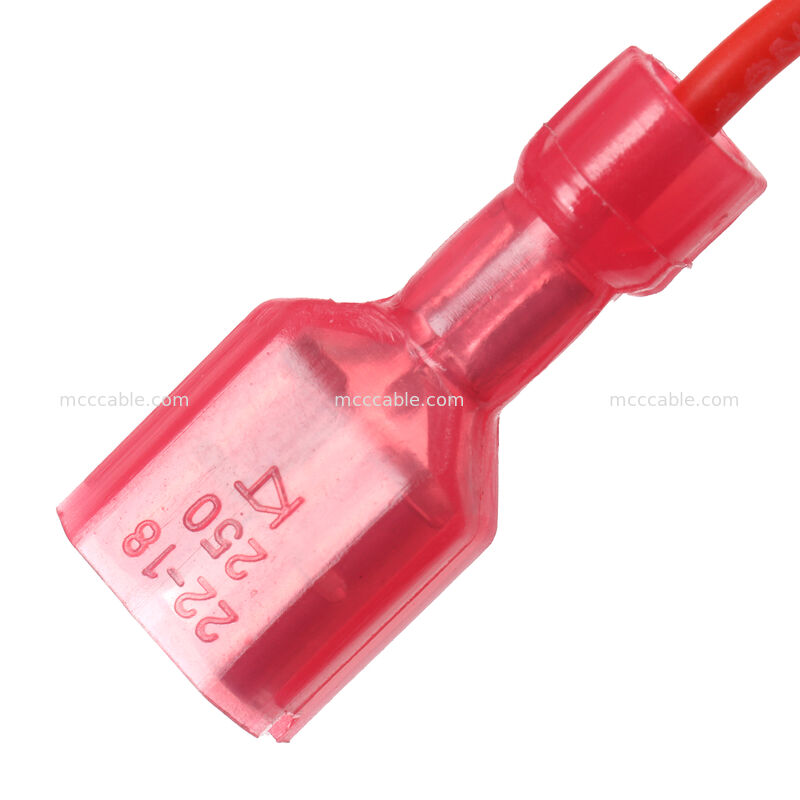 4ピンナノフィット 6.3mm 女性刃端末電源配線ハーネス フェライトコア