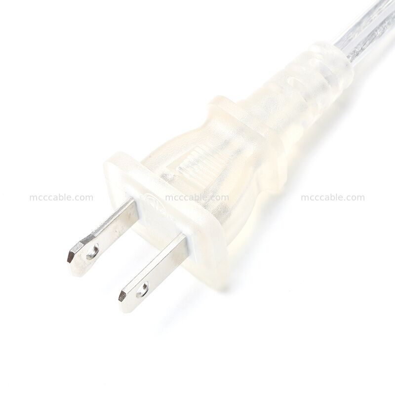 18AWG SPT-2ケーブルとカスタム透明極光二端電源コード組成