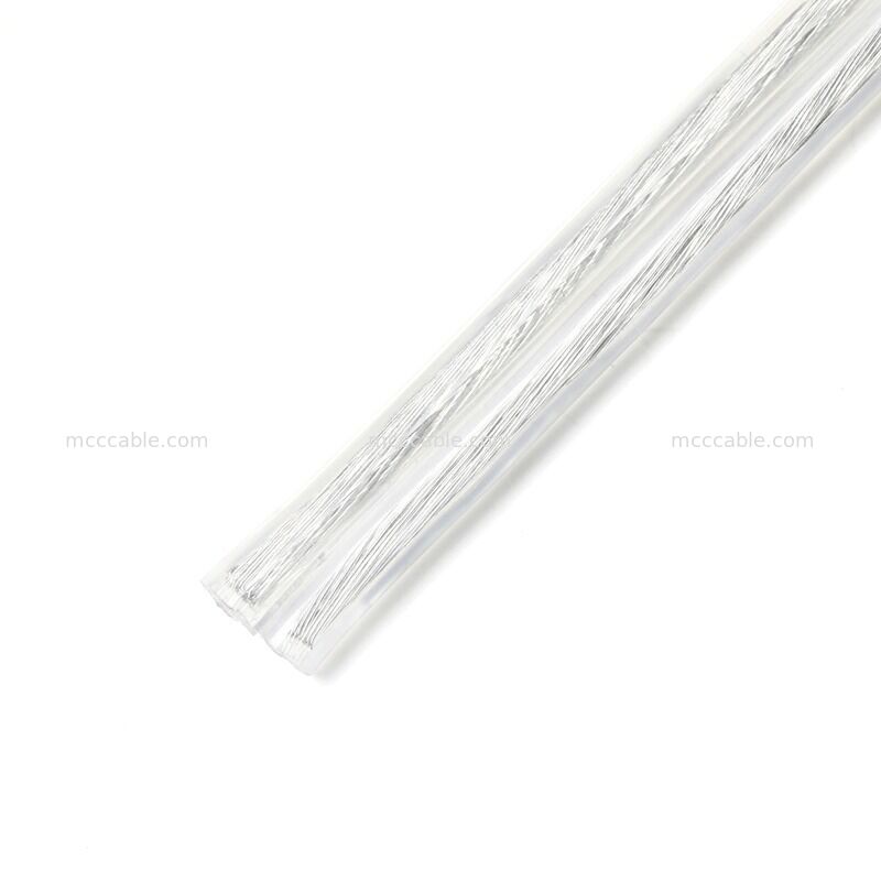 18AWG SPT-2ケーブルとカスタム透明極光二端電源コード組成