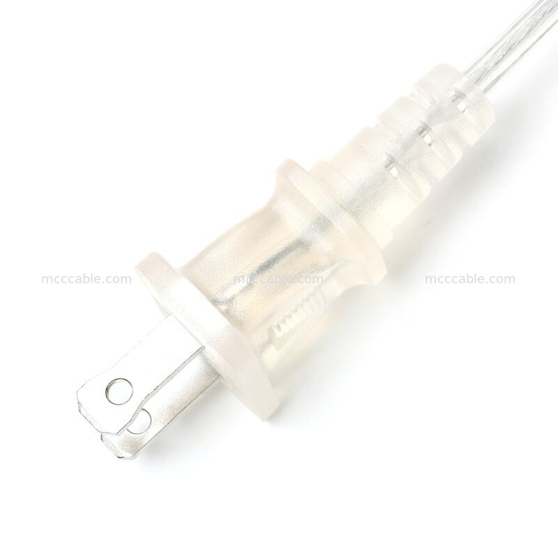 18AWG SPT-2ケーブルとカスタム透明極光二端電源コード組成