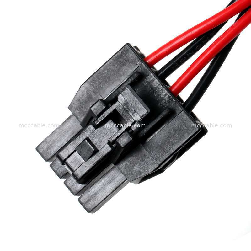 4ピンナノフィット MTA156 電源ケーブル組 15V AWG22 カスタムワイヤハーネス
