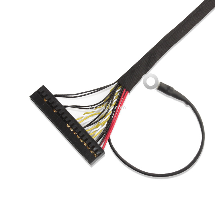 30 Pin LVDSのケーブル会議、51 LcdのパネルのためのPin FI X30HL-B Lvdsケーブル