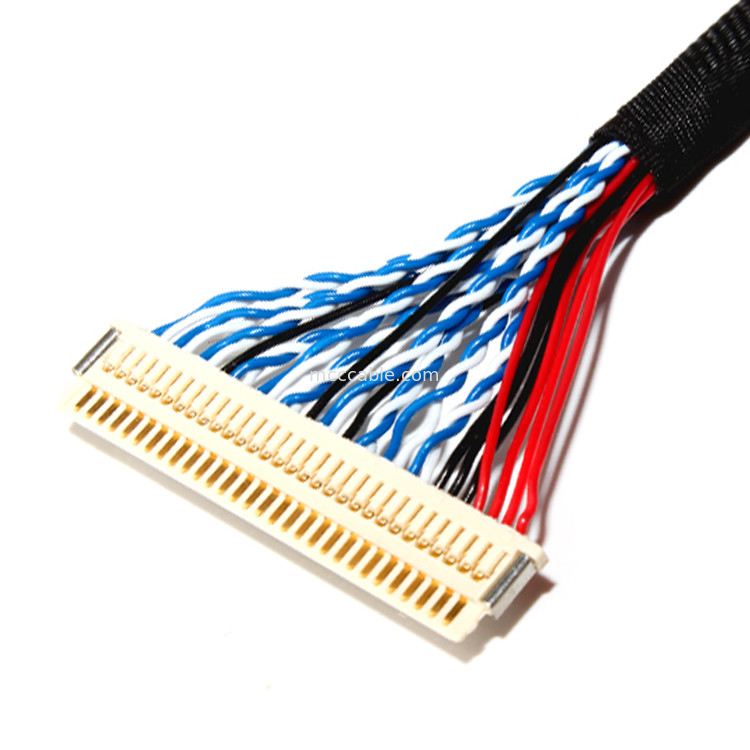 FI X30H Lvds 30 Pin 30 32 36 Lcdのパネルのlvdsの表示コネクターのためのAWG JAEのコネクター