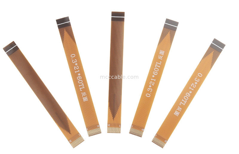 21ピンFFC FPCケーブル、FPCの適用範囲が広いフラット ケーブル0.3mmピッチのlvdsの表示コネクター