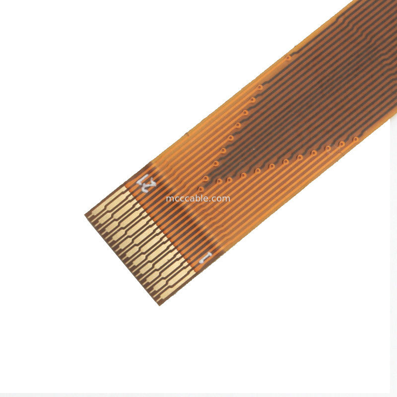 21ピンFFC FPCケーブル、FPCの適用範囲が広いフラット ケーブル0.3mmピッチのlvdsの表示コネクター