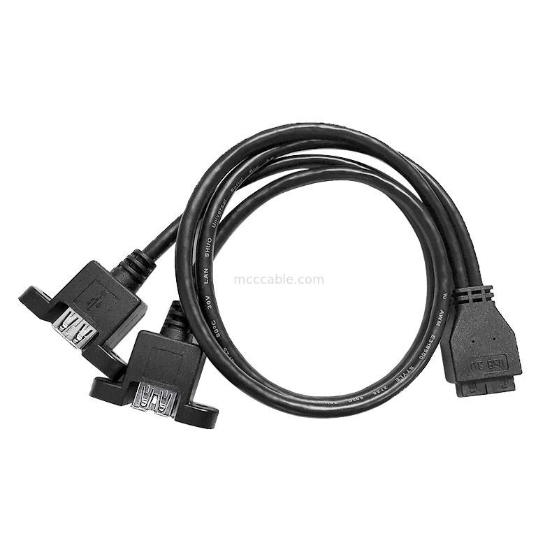 USB 3.0のパネルの台紙20のPinヘッダーのマザーボード注文ワイヤー馬具へのx2