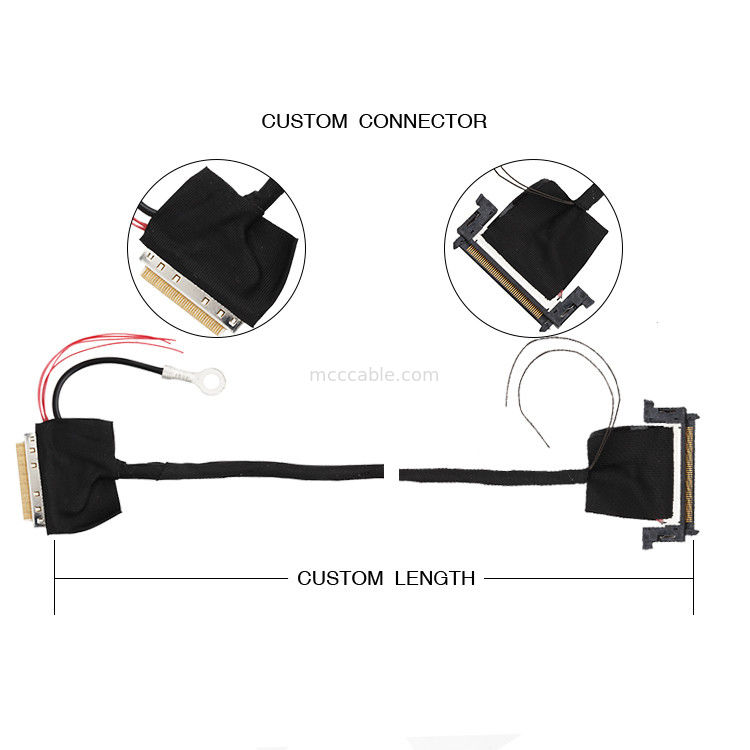 32AWG LVDSケーブル組 40ピン 88441-40 から 50ピン JAE F1-RE51HL