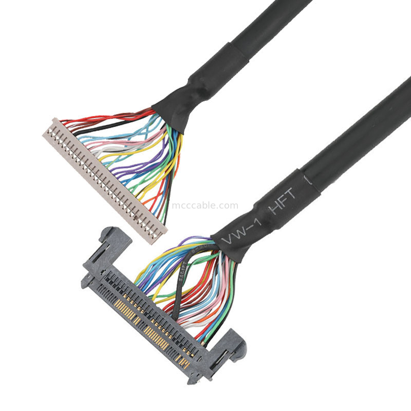 JAE 0.5mm FI-RE51HL LVDS EDPのケーブル会議への1.25mm DF14-30S-1.25C